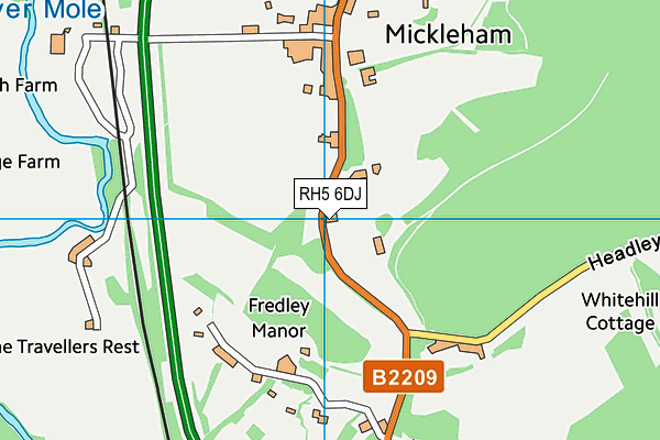 RH5 6DJ map - OS VectorMap District (Ordnance Survey)