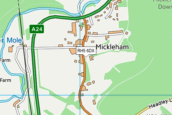 RH5 6DX map - OS VectorMap District (Ordnance Survey)