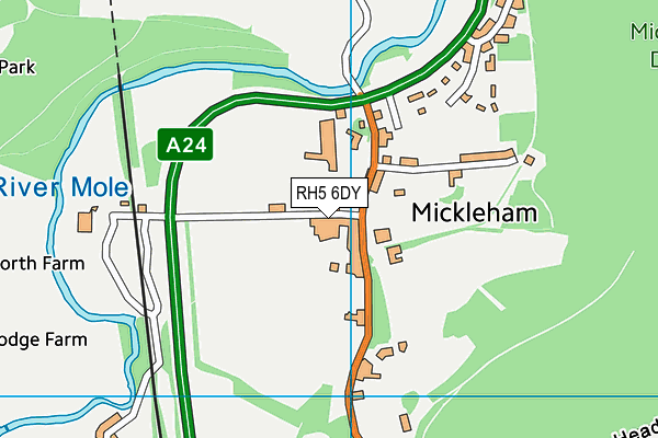 RH5 6DY map - OS VectorMap District (Ordnance Survey)