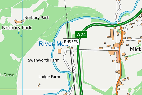 RH5 6ES map - OS VectorMap District (Ordnance Survey)