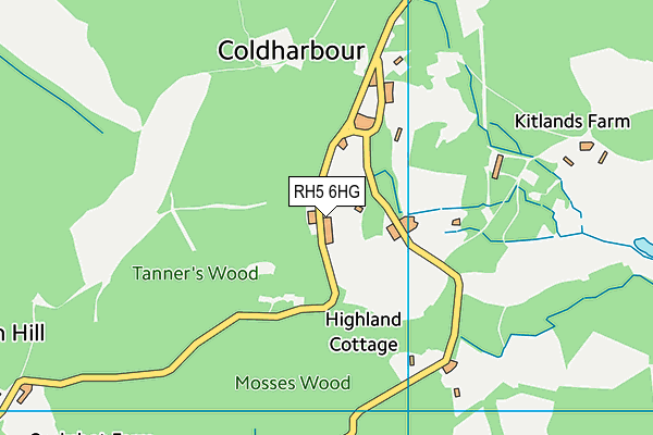 RH5 6HG map - OS VectorMap District (Ordnance Survey)