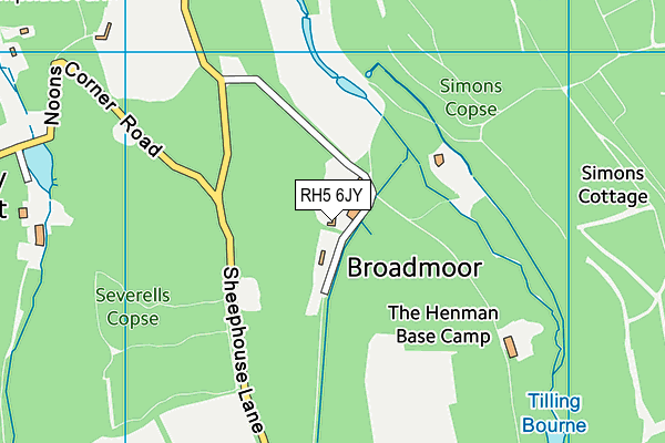 RH5 6JY map - OS VectorMap District (Ordnance Survey)