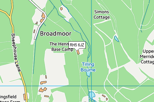 RH5 6JZ map - OS VectorMap District (Ordnance Survey)