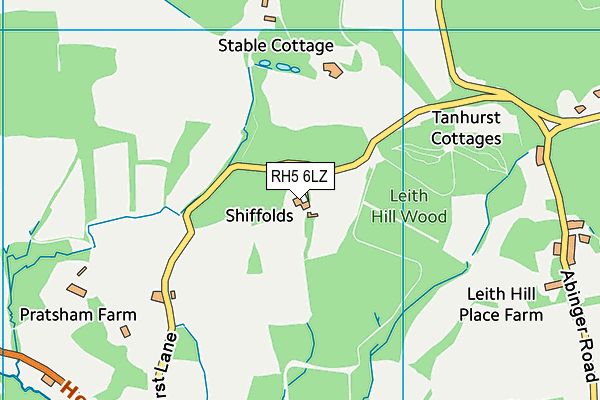 RH5 6LZ map - OS VectorMap District (Ordnance Survey)