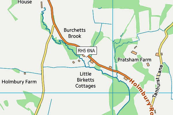 RH5 6NA map - OS VectorMap District (Ordnance Survey)