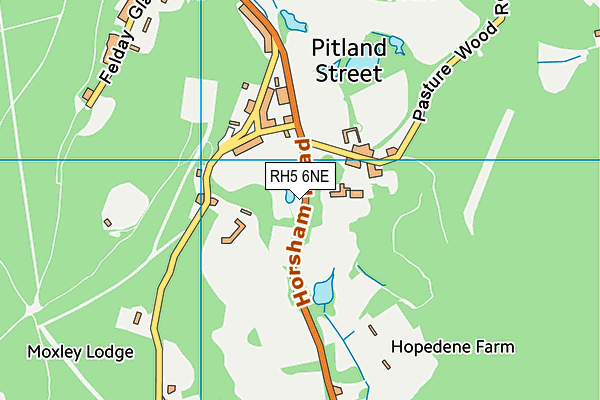 RH5 6NE map - OS VectorMap District (Ordnance Survey)