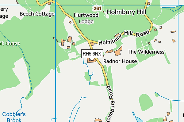 RH5 6NX map - OS VectorMap District (Ordnance Survey)