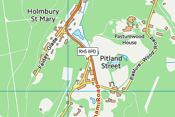 RH5 6PD map - OS VectorMap District (Ordnance Survey)