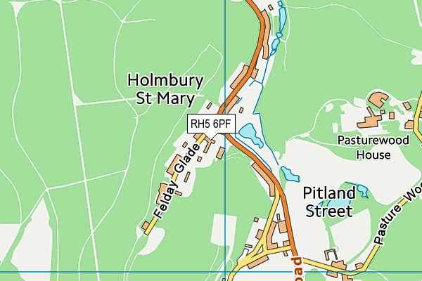 RH5 6PF map - OS VectorMap District (Ordnance Survey)