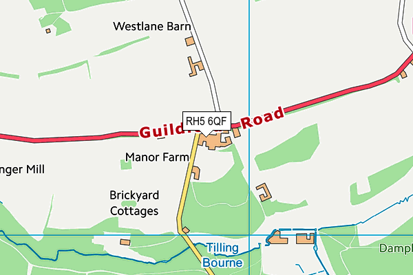 RH5 6QF map - OS VectorMap District (Ordnance Survey)