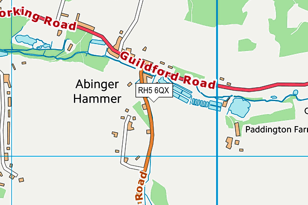 Abinger Sports Club map (RH5 6QX) - OS VectorMap District (Ordnance Survey)