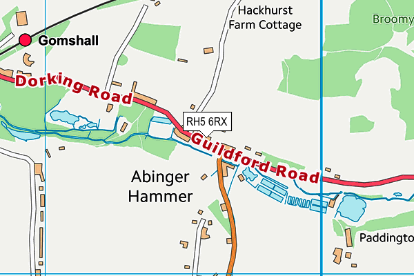 RH5 6RX map - OS VectorMap District (Ordnance Survey)