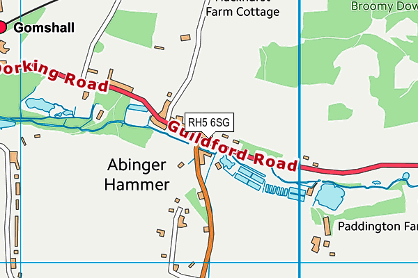 RH5 6SG map - OS VectorMap District (Ordnance Survey)