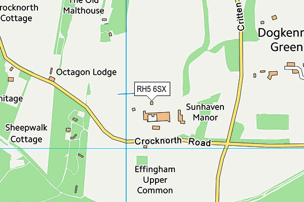 RH5 6SX map - OS VectorMap District (Ordnance Survey)