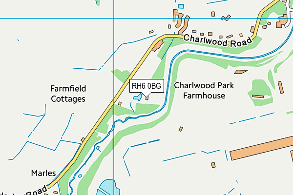 RH6 0BG map - OS VectorMap District (Ordnance Survey)