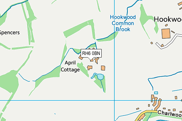 RH6 0BN map - OS VectorMap District (Ordnance Survey)