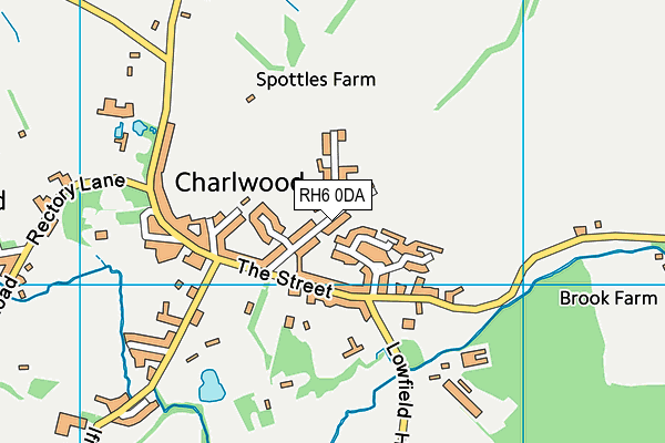 Charlwood Village Primary School map (RH6 0DA) - OS VectorMap District (Ordnance Survey)