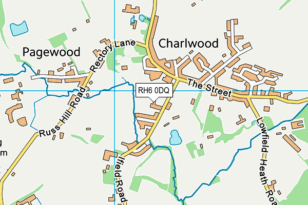 RH6 0DQ map - OS VectorMap District (Ordnance Survey)