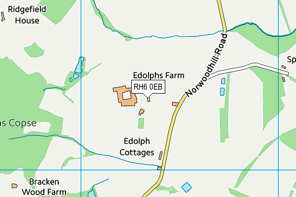 RH6 0EB map - OS VectorMap District (Ordnance Survey)