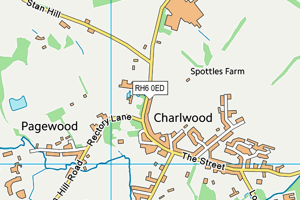 RH6 0ED map - OS VectorMap District (Ordnance Survey)