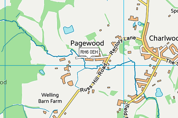 RH6 0EH map - OS VectorMap District (Ordnance Survey)