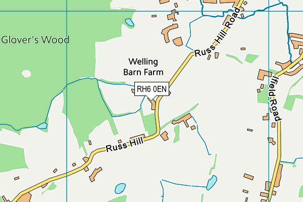 RH6 0EN map - OS VectorMap District (Ordnance Survey)