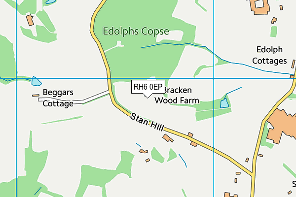 RH6 0EP map - OS VectorMap District (Ordnance Survey)