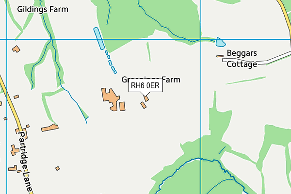 RH6 0ER map - OS VectorMap District (Ordnance Survey)