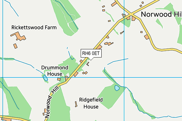 RH6 0ET map - OS VectorMap District (Ordnance Survey)