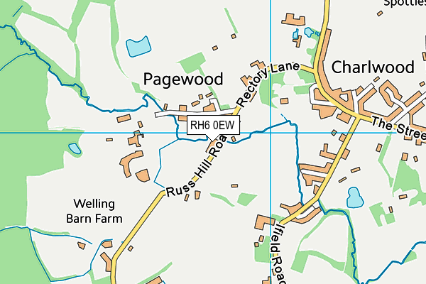 RH6 0EW map - OS VectorMap District (Ordnance Survey)