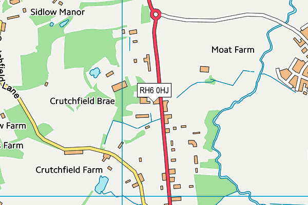 RH6 0HJ map - OS VectorMap District (Ordnance Survey)