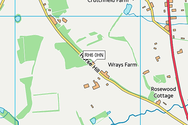 RH6 0HN map - OS VectorMap District (Ordnance Survey)