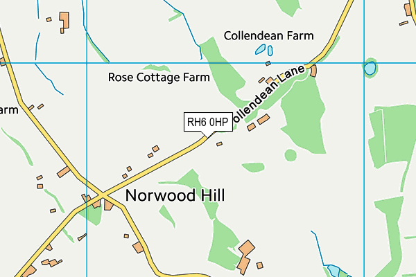 RH6 0HP map - OS VectorMap District (Ordnance Survey)