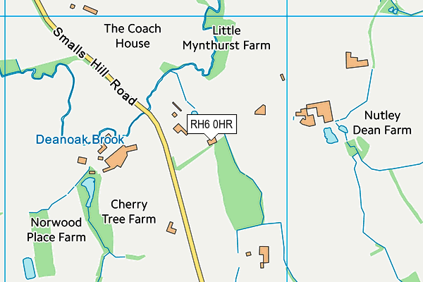 Mynthurst Cricket Club map (RH6 0HR) - OS VectorMap District (Ordnance Survey)
