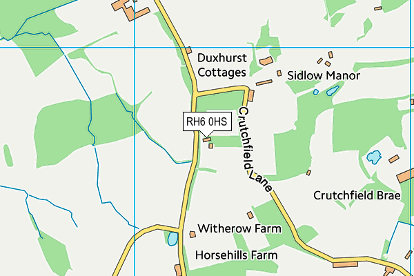 RH6 0HS map - OS VectorMap District (Ordnance Survey)