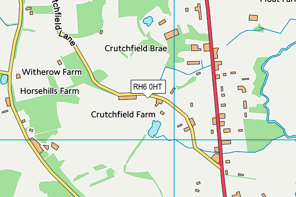 RH6 0HT map - OS VectorMap District (Ordnance Survey)