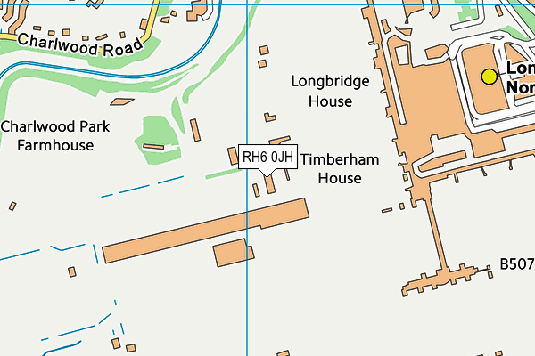 RH6 0JH map - OS VectorMap District (Ordnance Survey)