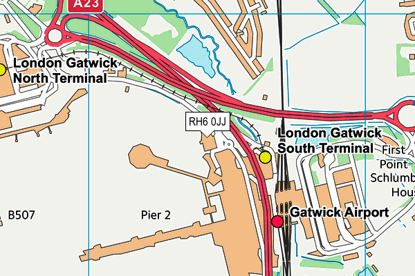 RH6 0JJ map - OS VectorMap District (Ordnance Survey)