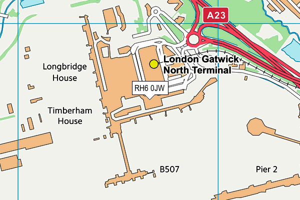 RH6 0JW map - OS VectorMap District (Ordnance Survey)