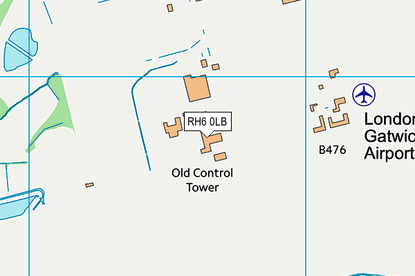 RH6 0LB map - OS VectorMap District (Ordnance Survey)