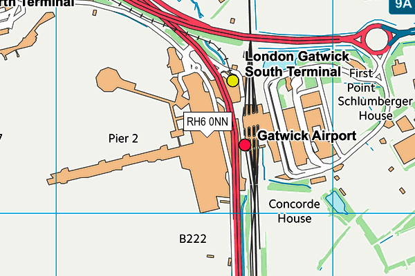 RH6 0NN map - OS VectorMap District (Ordnance Survey)