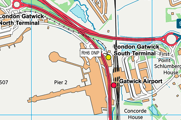 RH6 0NP map - OS VectorMap District (Ordnance Survey)