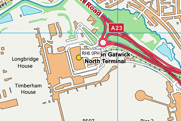 Sofitel London Gatwick map (RH6 0PH) - OS VectorMap District (Ordnance Survey)
