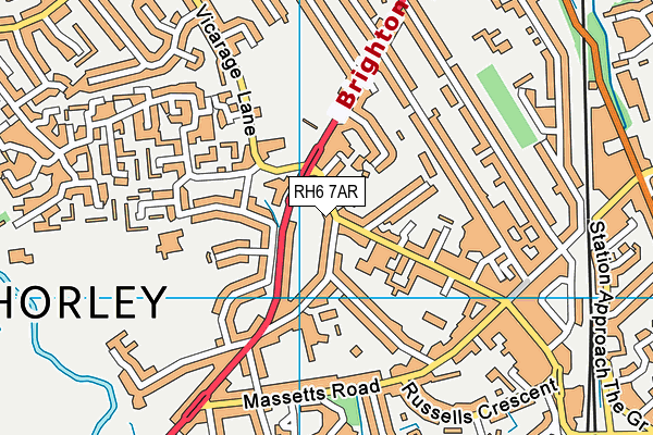 Map of B U HORLEY LIMITED at district scale