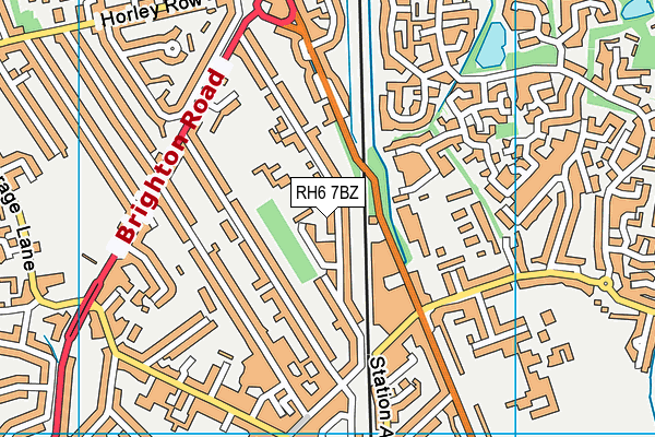 Yattendon School map (RH6 7BZ) - OS VectorMap District (Ordnance Survey)