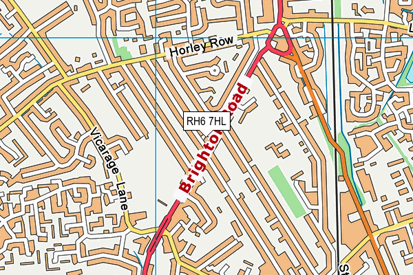 RH6 7HL map - OS VectorMap District (Ordnance Survey)