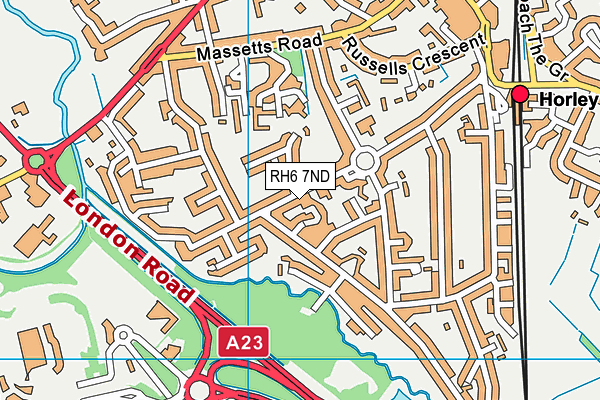 RH6 7ND map - OS VectorMap District (Ordnance Survey)