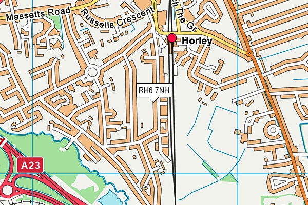 RH6 7NH map - OS VectorMap District (Ordnance Survey)