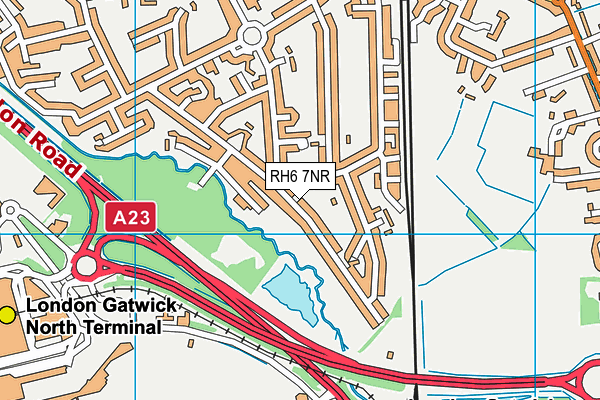 RH6 7NR map - OS VectorMap District (Ordnance Survey)