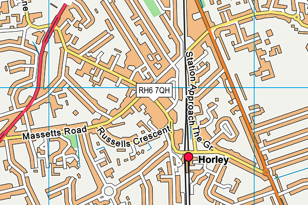 RH6 7QH map - OS VectorMap District (Ordnance Survey)
